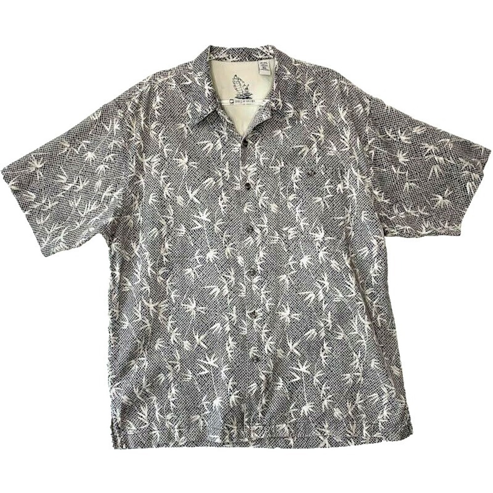 Vintage Bugle Boy Mens Size XXL Shirt Casual Tropical Hawaiian Summer Button Up